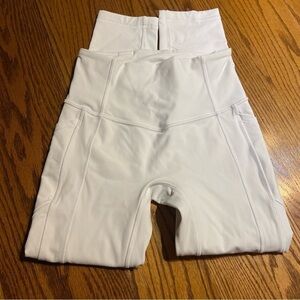 Lululemon White Speed Up Leggings Size 4